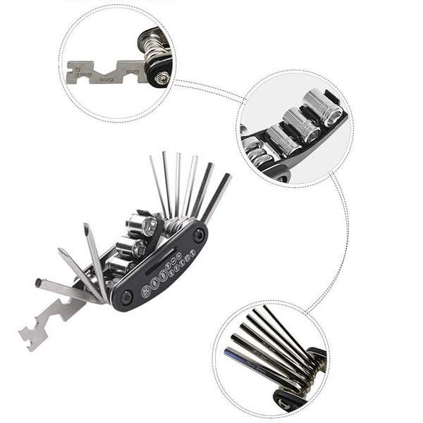 16in 1 Bicycle Emergency Repair Tool
